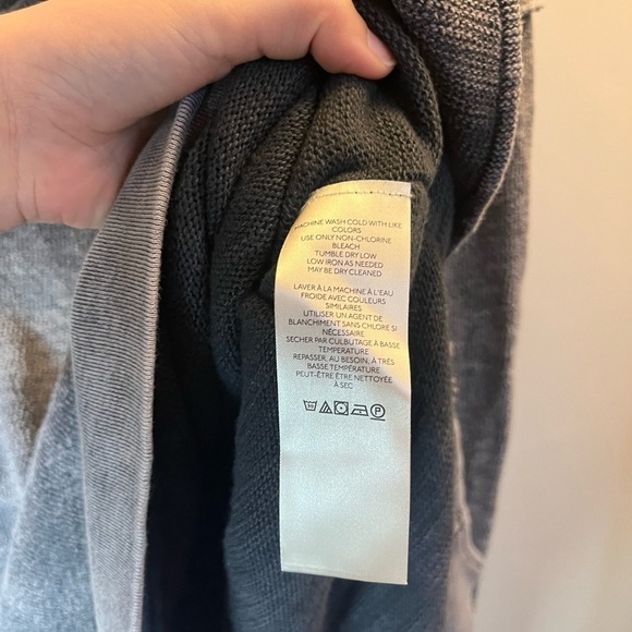 Free People Grey Washed Over Sized Cowl Neck Womens Long Sleeve XS - Picture 6 of 7